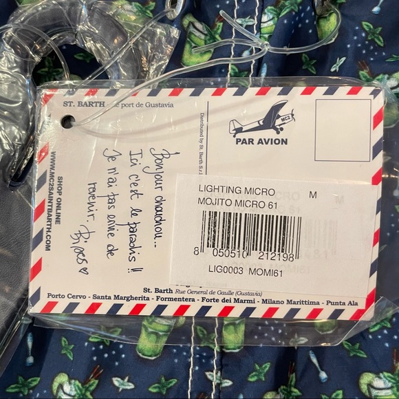 MC2 Saint Barth Mens micro mojito print Swim Shorts - Picture 5 of 5